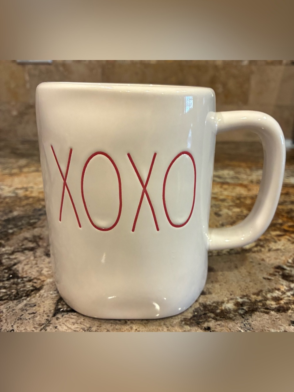 Rae Dunn XOXO Mug Red Lettering Artisan Collection Valentine's Day